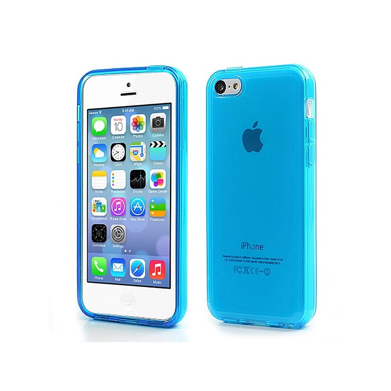 Coque Tranparente de Couleurs en Silicone pour iPhone 5C