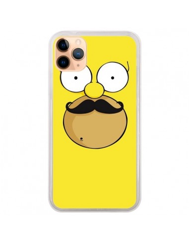 Coque iPhone 11 Pro Max Homer Movember Moustache Simpsons - Bertrand Carriere