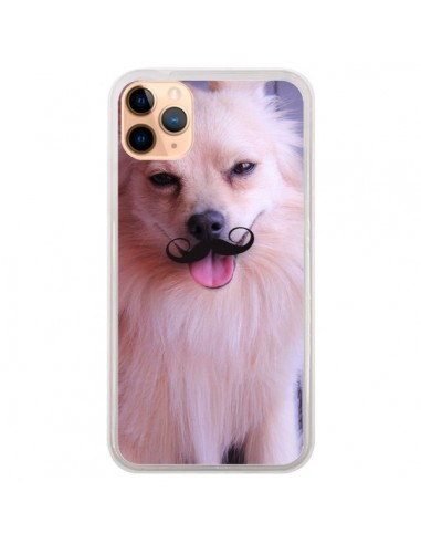 Coque iPhone 11 Pro Max Clyde Chien Movember Moustache - Bertrand Carriere