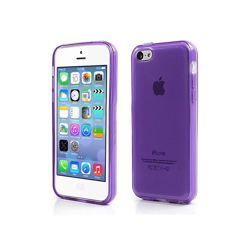 Coque Tranparente de Couleurs en Silicone pour iPhone 5C