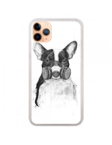 Coque iPhone 11 Pro Max Tagueur Bulldog Dog Chien Big City Life - Balazs Solti