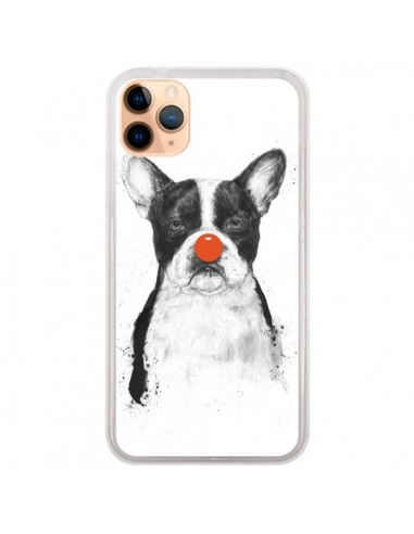 Coque iPhone 11 Pro Max Clown Bulldog Chien Dog - Balazs Solti