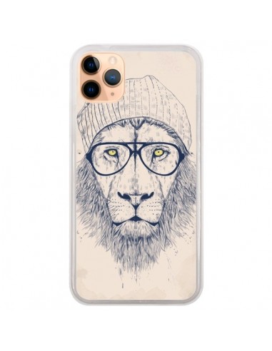 Coque iPhone 11 Pro Max Cool Lion Lunettes - Balazs Solti