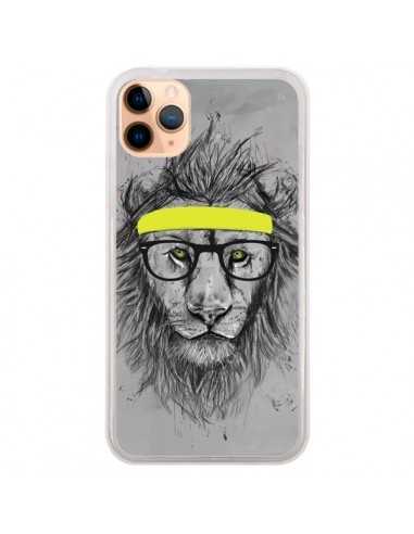 Coque iPhone 11 Pro Max Hipster Lion - Balazs Solti