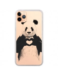 Coque iPhone 11 Pro Max Panda All You Need Is Love...