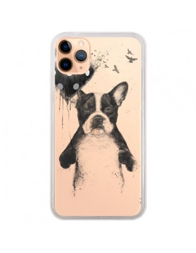 Coque iPhone 11 Pro Max Love Bulldog Dog Chien Transparente - Balazs Solti