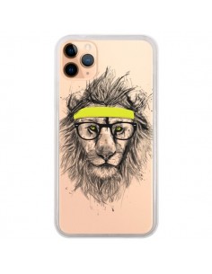 Coque iPhone 11 Pro Max Hipster Lion Transparente -...