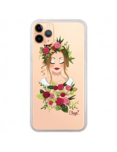 Coque iPhone 11 Pro Max Femme Closed Eyes Fleurs...