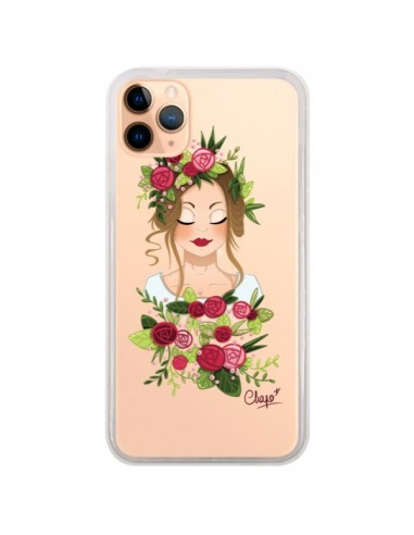 Coque iPhone 11 Pro Max Femme Closed Eyes Fleurs Transparente - Chapo