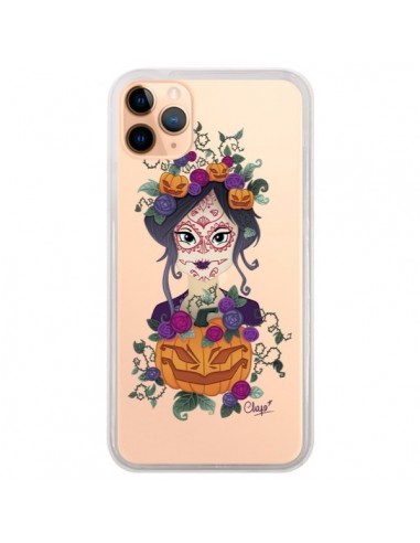 Coque iPhone 11 Pro Max Femme Closed Eyes Santa Muerte Transparente - Chapo