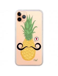 Coque iPhone 11 Pro Max Ananas Moustache Transparente -...