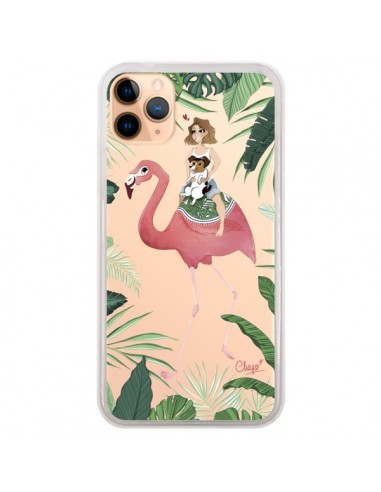 Coque iPhone 11 Pro Max Lolo Love Flamant Rose Chien Transparente - Chapo