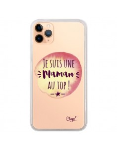 Coque iPhone 11 Pro Max Je suis une Maman au Top Orange...