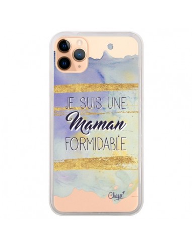 Coque iPhone 11 Pro Max Je suis une Maman Formidable Violet Transparente - Chapo