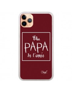 Coque iPhone 11 Pro Max Elu Papa de l'Année Rouge...