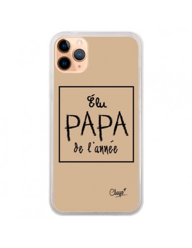 Coque iPhone 11 Pro Max Elu Papa de l'Année Beige - Chapo