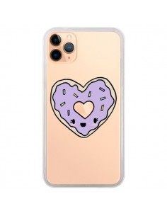 Coque iPhone 11 Pro Max Donuts Heart Coeur Violet...