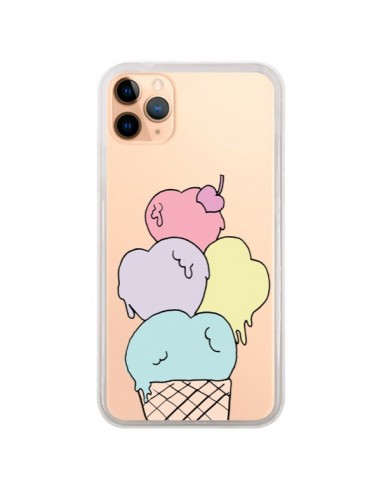 Coque iPhone 11 Pro Max Ice Cream Glace Summer Ete Coeur Transparente - Claudia Ramos