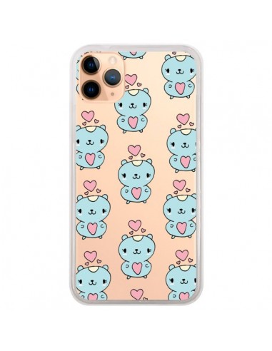 Coque iPhone 11 Pro Max Hamster Love Amour Transparente - Claudia Ramos