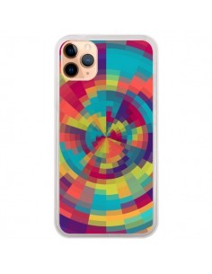 Coque iPhone 11 Pro Max Spirale de Couleurs Rouge Vert -...