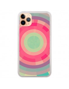 Coque iPhone 11 Pro Max Spirale de Couleurs Rose Vert -...