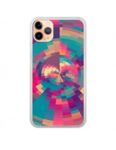 Coque iPhone 11 Pro Max Spirales de Couleurs Rose Violet...