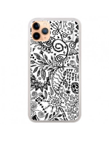 Coque iPhone 11 Pro Max Azteque Blanc et Noir - Eleaxart