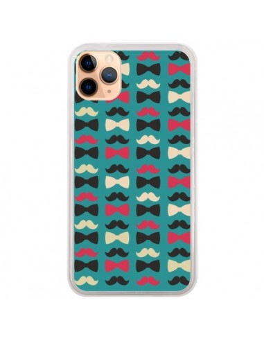 Coque iPhone 11 Pro Max Hipster Moustache Noeud Papillon - Eleaxart