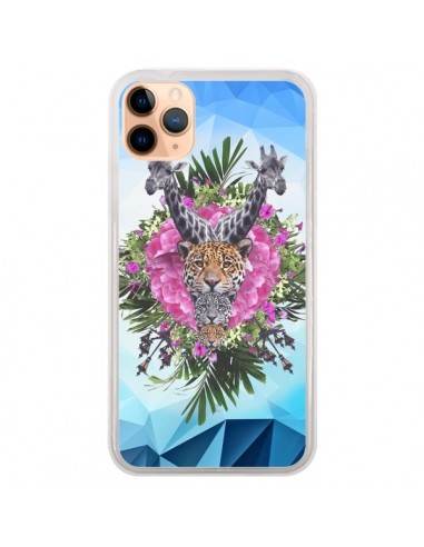Coque iPhone 11 Pro Max Girafes Lion Tigre Jungle - Eleaxart