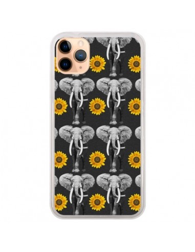 Coque iPhone 11 Pro Max Elephant Tournesol - Eleaxart