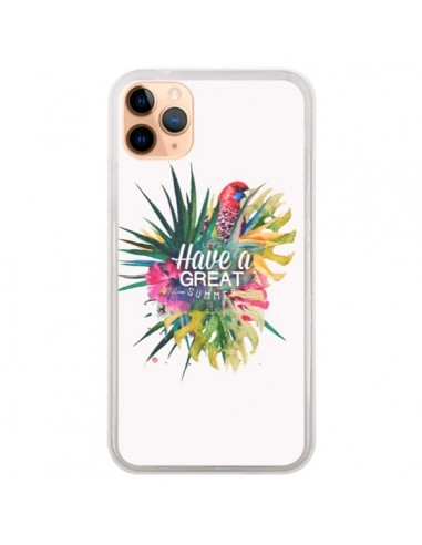 Coque iPhone 11 Pro Max Have a great summer Ete Perroquet Parrot - Eleaxart