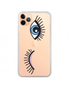 Coque iPhone 11 Pro Max Eyes Oeil Yeux Bleus Transparente...