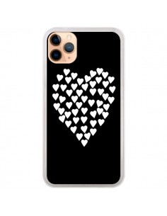 Coque iPhone 11 Pro Max Coeur en coeurs blancs - Project M