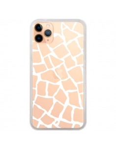 Coque iPhone 11 Pro Max Girafe Mosaïque Blanc...