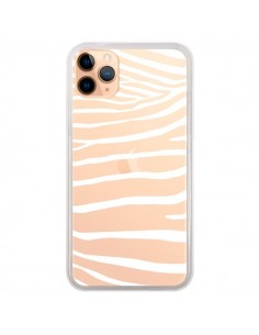 Coque iPhone 11 Pro Max Zebre Zebra Blanc Transparente -...