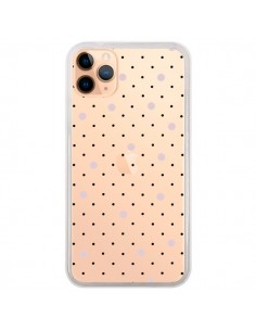 Coque iPhone 11 Pro Max Point Rose Pin Point Transparente...