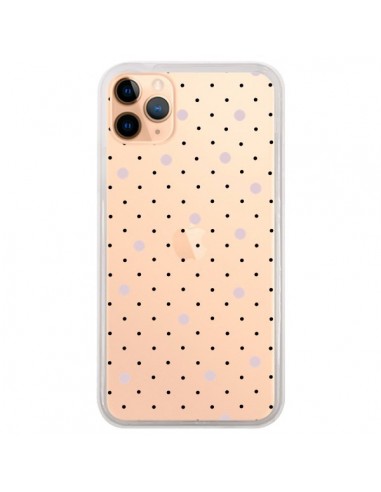 Coque iPhone 11 Pro Max Point Rose Pin Point Transparente - Project M