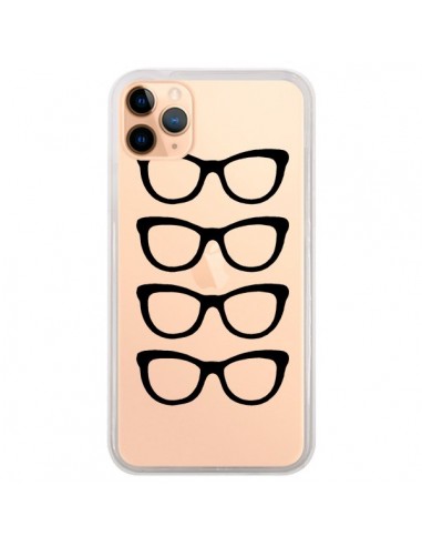 Coque iPhone 11 Pro Max Sunglasses Lunettes Soleil Noir Transparente - Project M