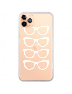 Coque iPhone 11 Pro Max Sunglasses Lunettes Soleil Blanc...