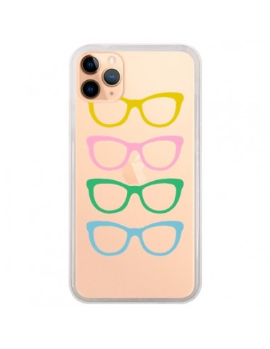 Coque iPhone 11 Pro Max Sunglasses Lunettes Soleil Couleur Transparente - Project M