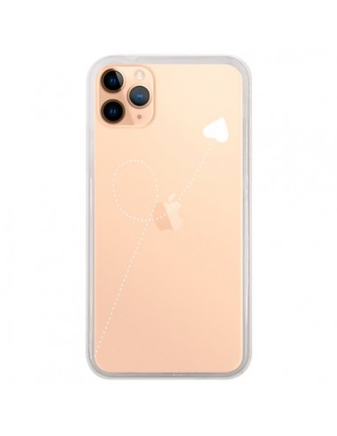 Coque iPhone 11 Pro Max Travel to your Heart Blanc Voyage Coeur Transparente - Project M