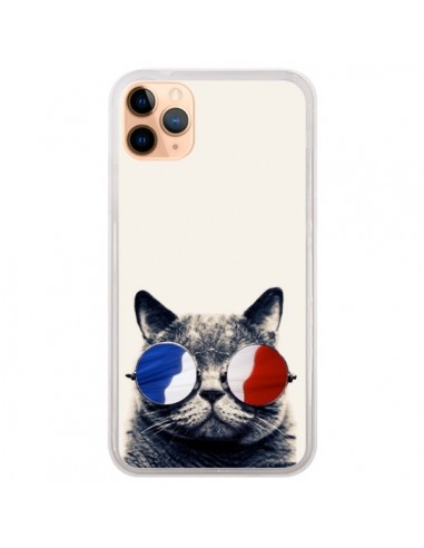 Coque iPhone 11 Pro Max Chat à lunettes françaises - Gusto NYC
