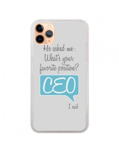 Coque iPhone 11 Pro Max What's your favorite position CEO I said, bleu - Shop Gasoline