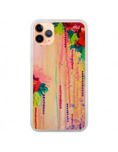 Coque iPhone 11 Pro Max Strawberry Confetti Flowers - Ebi...