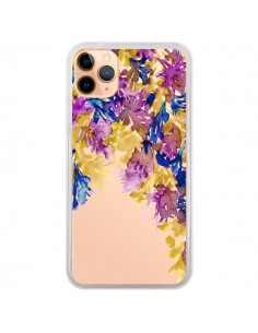 Coque iPhone 11 Pro Max Cascade Florale Transparente -...