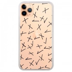 Coque iPhone 11 Pro Max Cross Croix Check Transparente -...