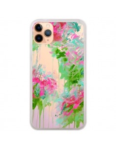 Coque iPhone 11 Pro Max Fleur Flower Rose Vert...