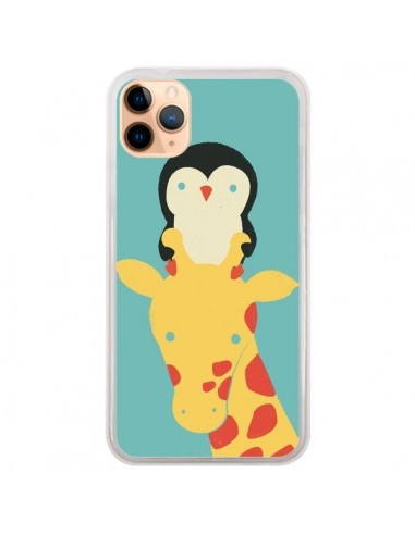 Coque iPhone 11 Pro Max Girafe Pingouin Meilleure Vue Better View - Jay Fleck