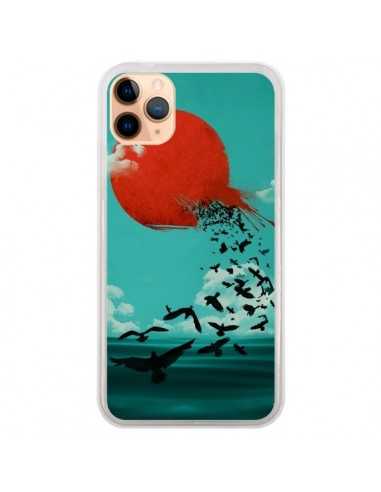 Coque iPhone 11 Pro Max Soleil Oiseaux Mer - Jay Fleck