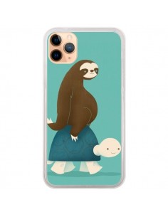 Coque iPhone 11 Pro Max Tortue Taxi Singe Slow Ride - Jay...